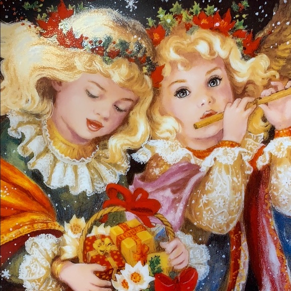 PLATE #1 Angels We Have Heard On High Collector Plate NEW - Picture 2 of 8